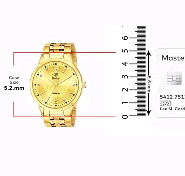 Britex BRITEX Smart Original Gold Plated Chain Quartz Watch For Men/Boys - Gold