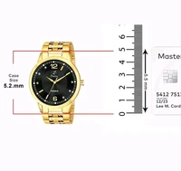 Britex BRITEX Smart Original Gold Plated Chain Quartz Watch For Men/Boys - Black