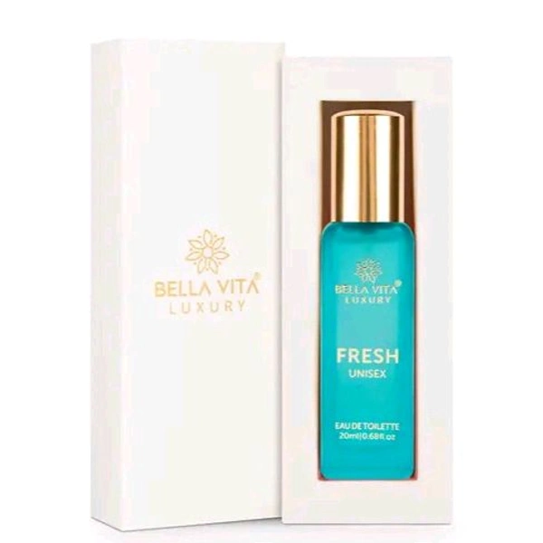 Bella Vita Organic FRESH Eau De Toilette Unisex Perfume For Men & Women with Bergamot, Orris Lavender & Ylang Ylang 20 ML