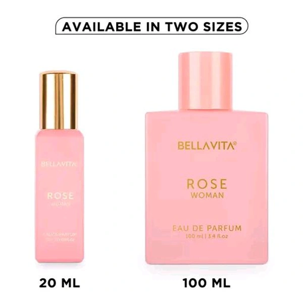 Bella Vita Organic Rose Woman Eau De Parfum For Women With Long Lasting Floral Fragrance 20 ML