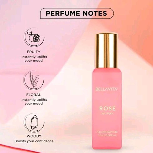Bella Vita Organic Rose Woman Eau De Parfum For Women With Long Lasting Floral Fragrance 20 ML