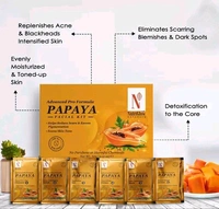 Nutriglow  NutriGlow NATURAL'S Combo Pack of 5 Diamond Radiance, Skin Whitening, Gold Kesar, Papaya, Wine Facial Kit for Skin Cell Repair Reduce Spotless Face (60gm Each)
