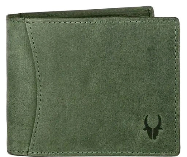Trendy WildHorn Green RFID Protected 100% Genuine Leather Wallet for Men? - Green