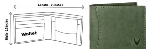 Trendy WildHorn Green RFID Protected 100% Genuine Leather Wallet for Men? - Green