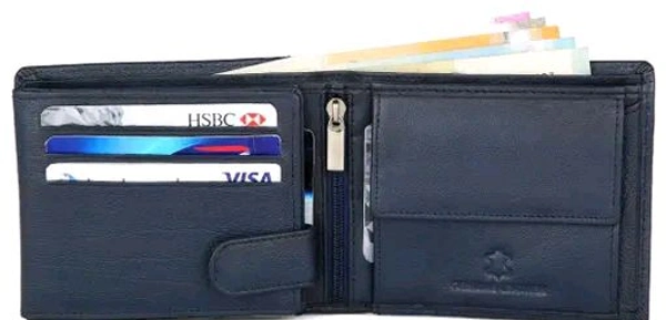 Trendy WildHorn Green RFID Protected 100% Genuine Leather Wallet for Men? - Blue