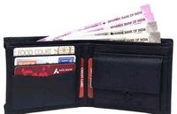 Hornwild WILDHORN Men's RFID Protected Leather Wallet and Pen Combo