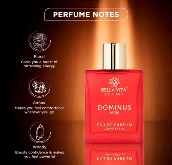 Bella Vita Organic Impact EDC Perfume For Men with Long Lasting Fragrance - 100 ml - Dominus