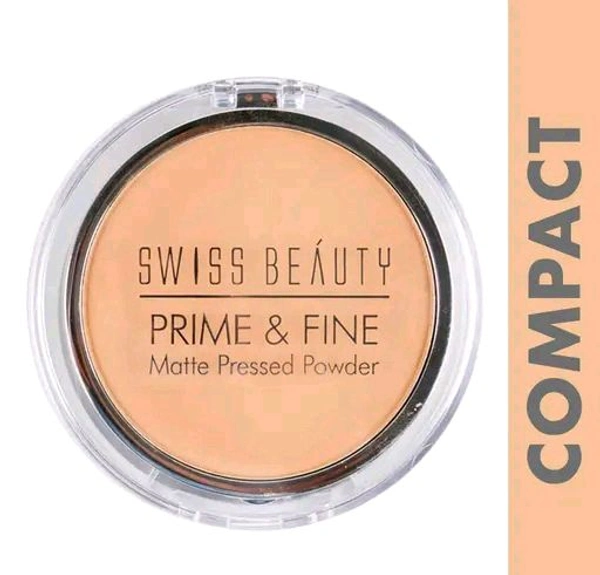 Swiss Beauty Matte Pressed Compact Powder SPF 15 - Natural Begie
