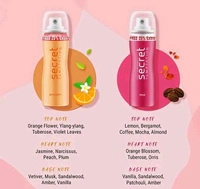 Secret Temptation Travel Pack with Pink, Romance, Mystery and Passion Mini Deodorant for Women,Pack of 4 (50ml each)