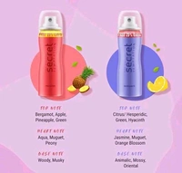 Secret Temptation Travel Pack with Pink, Romance, Mystery and Passion Mini Deodorant for Women,Pack of 4 (50ml each)