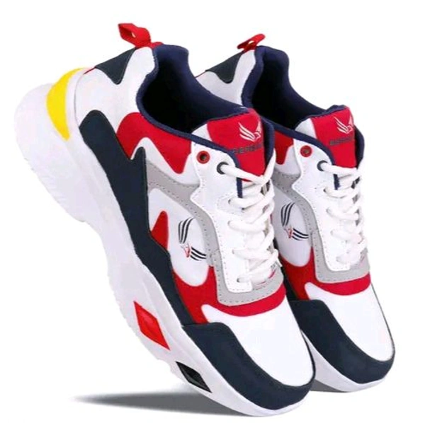 Bersache Men's Bersache Lightweight Casual Shoes with High-Quality Soles | Comfortable Shoes for Sneakers, Walking, Training, and Daily Wear - Red, IND-10