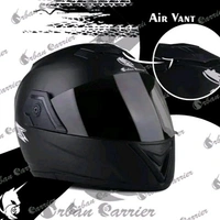 Urban Carrier ABS Material Shell Full Face Helmet, Unti UV Scratch Resistance Fog Resistance Visor - Black