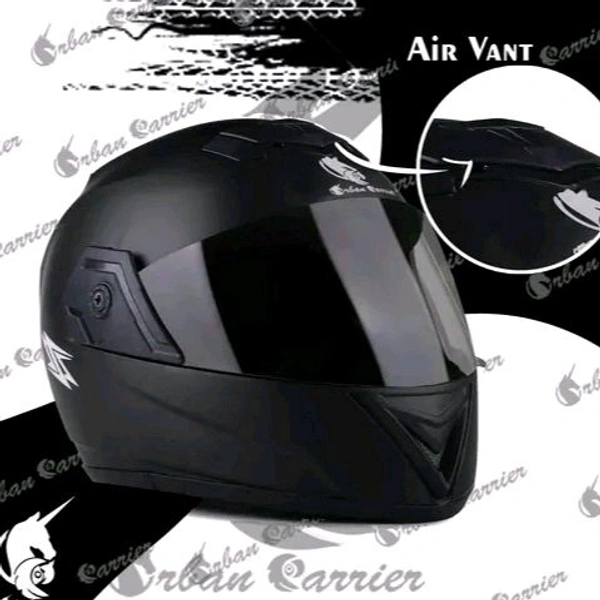 Urban Carrier ABS Material Shell Full Face Helmet, Unti UV Scratch Resistance Fog Resistance Visor - Black