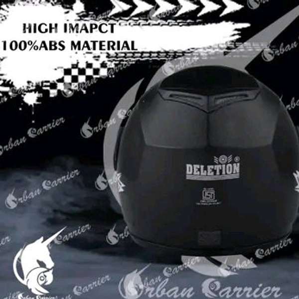 Urban Carrier ABS Material Shell Full Face Helmet, Unti UV Scratch Resistance Fog Resistance Visor - Black