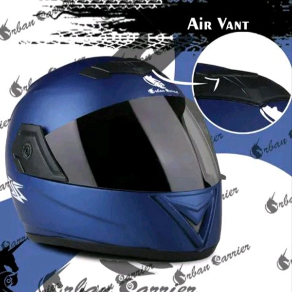 Urban Carrier ABS Material Shell Full Face Helmet, Unti UV Scratch Resistance Fog Resistance Visor - Blue
