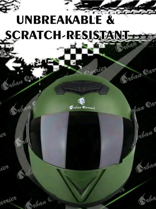 Urban Carrier ABS Material Shell Full Face Helmet, Unti UV Scratch Resistance Fog Resistance Visor - Green