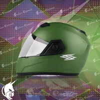 Urban Carrier ABS Material Shell Full Face Helmet, Unti UV Scratch Resistance Fog Resistance Visor - Green