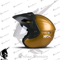 Urban Carrier URBAN CARRIER Dashing ISI Certified Open Face Helmet for Men and Women with Clear Visor Motorbike Helmet-ABS Material - Gold