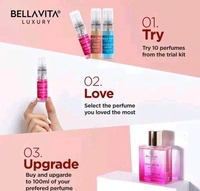 Bella Vita Luxury Unisex Trial Perfumes Gift Box for Men and Women (Pack of 10x5 ML Each)