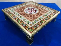Handicraft Pooja Chowki 18/18 Inch Sathiya - 18 Inch