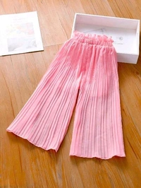 Elegant Pleated Palazzo for Girls - 9-10 Year