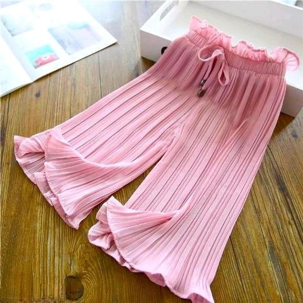 Elegant Pleated Palazzo for Girls - 11-12 Year