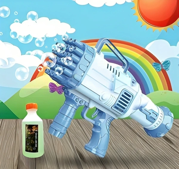 Hyrex 32 Holes Bubble Gun with Bubble Solution Gun