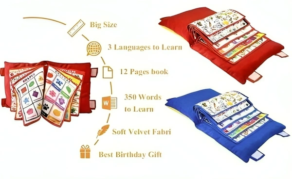 Educational ABCs Pillow Cushion Book for Toddlers