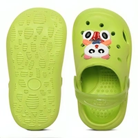 Firstcliq Kung Fu Panda Green Comfortable Kids Clogs - 2-2.5 Years
