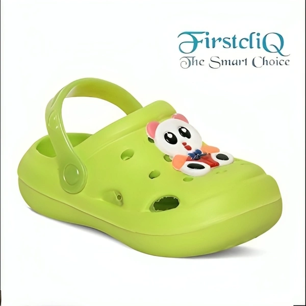 Firstcliq Kung Fu Panda Green Comfortable Kids Clogs - 2.5 - 3 Years