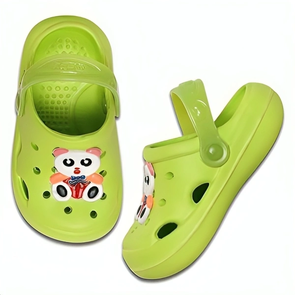 Firstcliq Kung Fu Panda Green Comfortable Kids Clogs - 2.5 - 3 Years