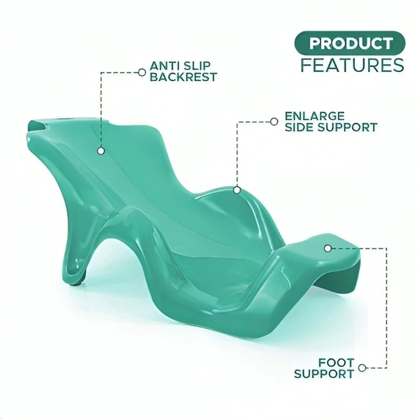 Dash Coco Anti Slip Plastic Bathtub with Toddler Bath Seat (Green)