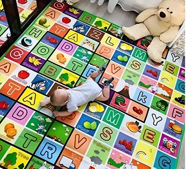 Multi-Colored Reversible Baby Play Mat
