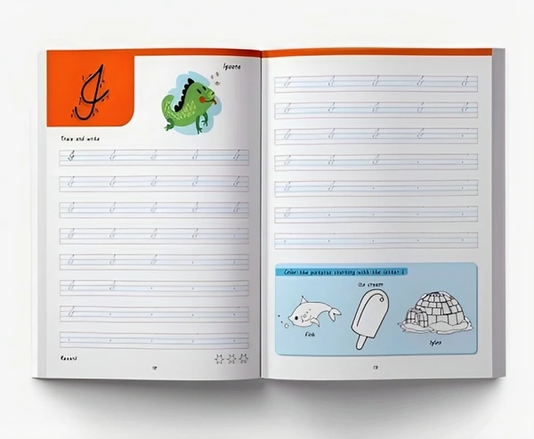 Animal-themed Cursive Writing Workbook