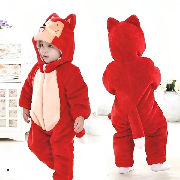 Adorable Panda Style Baby Jumpsuit - BRANDONN Unisex Cosplay Outfit - 12-18 Month's, Red