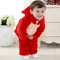 Adorable Panda Style Baby Jumpsuit - BRANDONN Unisex Cosplay Outfit - 3-6 Months, Red