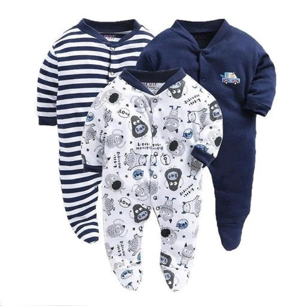 Cozy Cotton Sleep Suits: Onesies & Rompers for Baby Boys and Girls - 9-12 Months