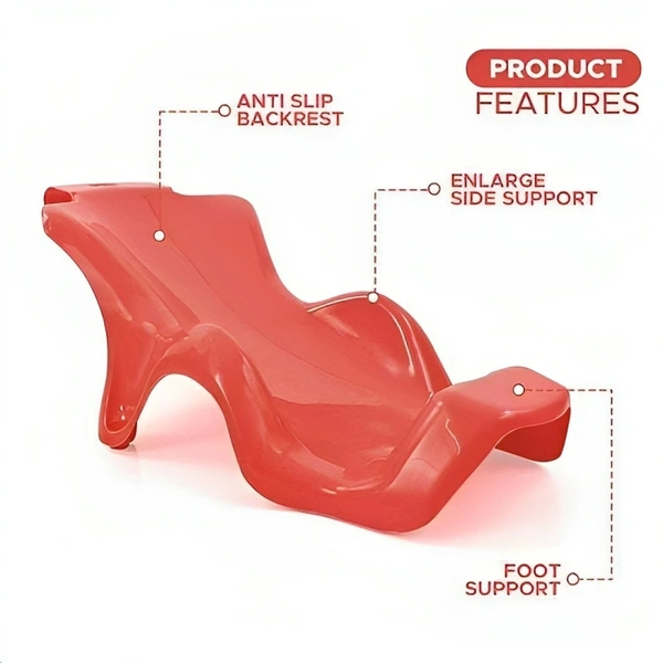 Dash Coco Anti Slip Plastic Bathtub with Toddler Bath Seat - Free Size