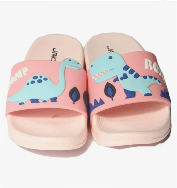 Elegant Pink Plastic Flip Flops for Kids - 11-12 Years