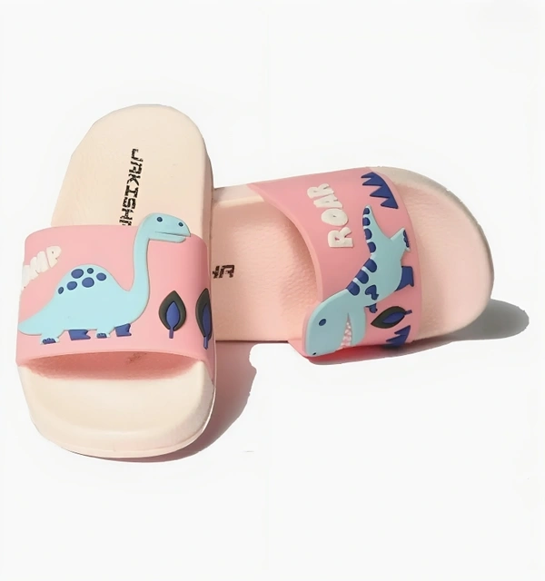 Elegant Pink Plastic Flip Flops for Kids - 14-15 Years