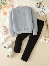 Cat Print Girls' Fashion Set - 3-4 Years