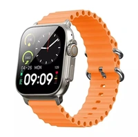 HK10 Ultra Smartwatch 3D Oled Display - 32GB Storage Connect With Airpod Pro And Smartphone - Silver, Black Strap