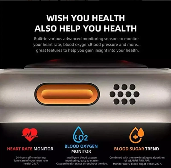 HK10 Ultra Smartwatch 3D Oled Display - 32GB Storage Connect With Airpod Pro And Smartphone - Silver, Black Strap