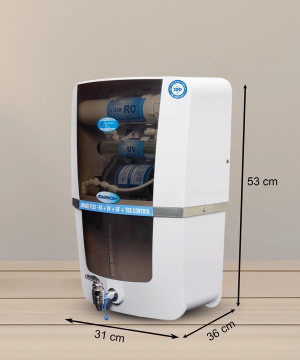 Advance Plus 12L RO+UV+UF+TDS Water Purifier for Home (White, Black)