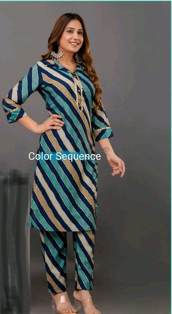 Turquoise Blue Lehriya With Sequence  - Eastern Blue, XXL