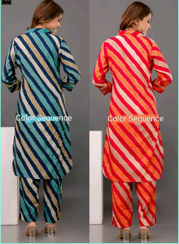 Turquoise Blue Lehriya With Sequence  - Eastern Blue, 3XL