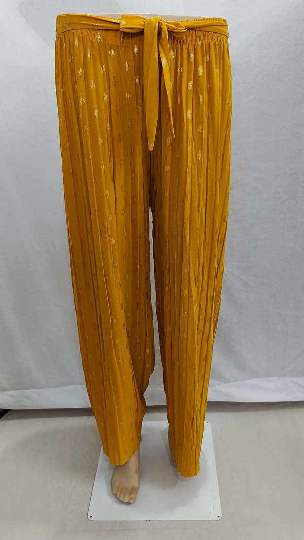 Georgette Parallels Prints Pants Size 28-44 - Free Size 28-44, Blue