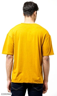 Leotude Men's Printed Loose Fit Half Sleeve T-shirt - Web Orange, XL