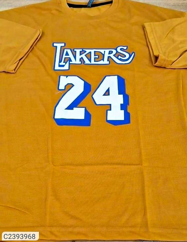 Leotude Men's Printed Loose Fit Half Sleeve T-shirt - Web Orange, XL