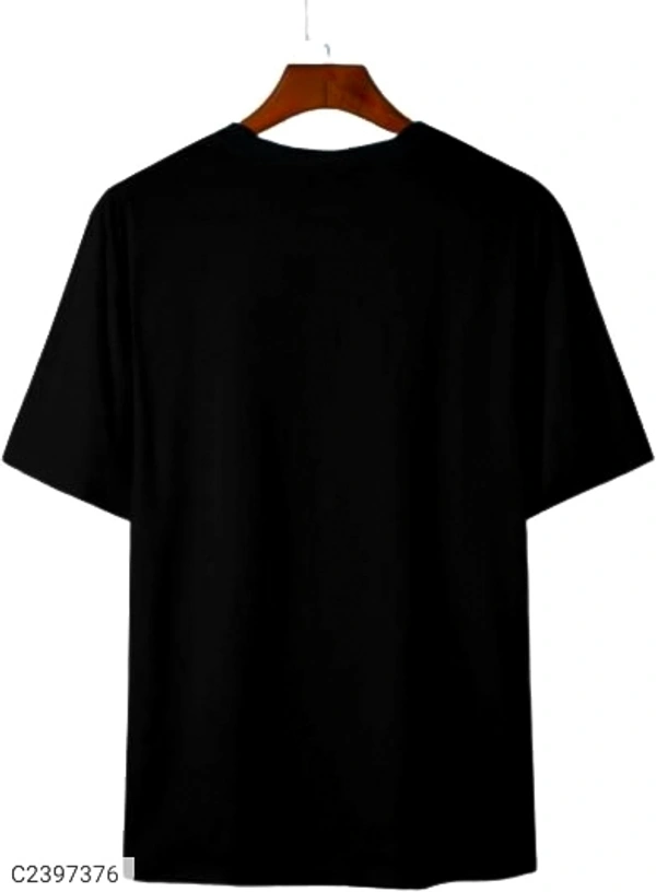 Mozzby Lifestyle Premium Cotton Half Sleeve Printed T-shirt for Men - Black, L